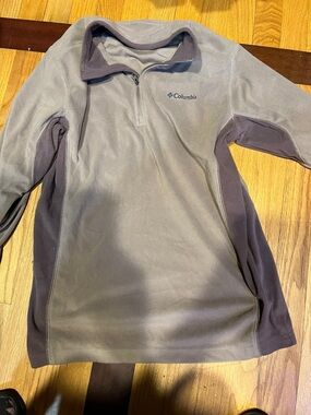 Columbia Two-Tone Gray Half-Zip Fleece Pullover